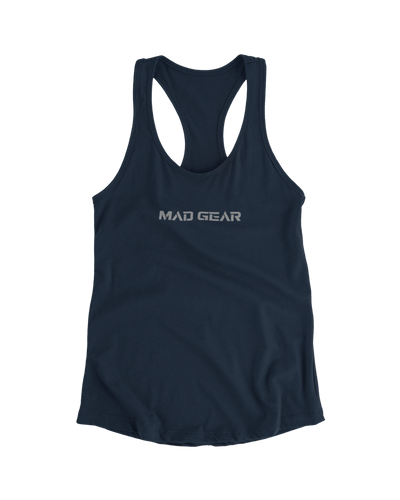 WOMENS RACERBACK TANK NAVY - [madgearbrand]