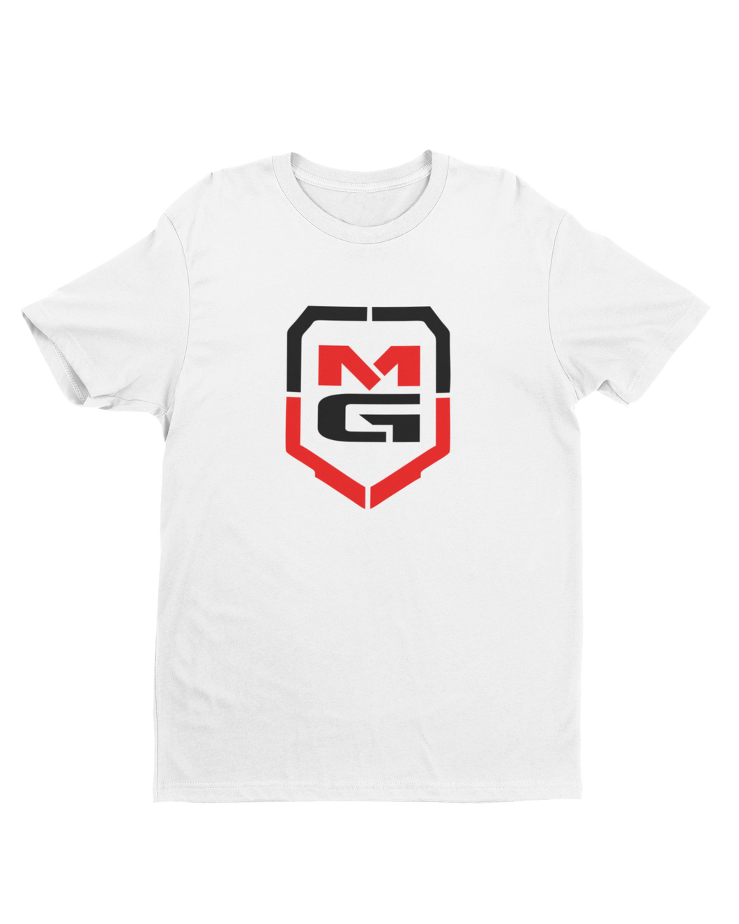 SHIELD T-SHIRT WHITE/SIGNATURE RED - [madgearbrand]