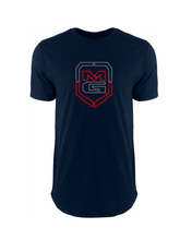 Load image into Gallery viewer, GHOST SHIELD LONG BODY T-SHIRT NAVY - [madgearbrand]
