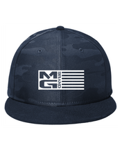 Load image into Gallery viewer, MG FLAG CAMO SNAPBACK NAVY - [madgearbrand]
