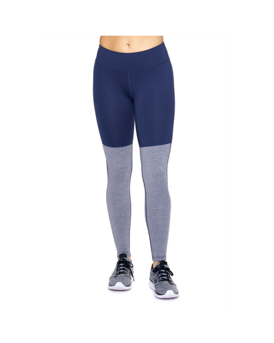 HEATHER BLOCKED LEGGINGS NAVY - [madgearbrand]