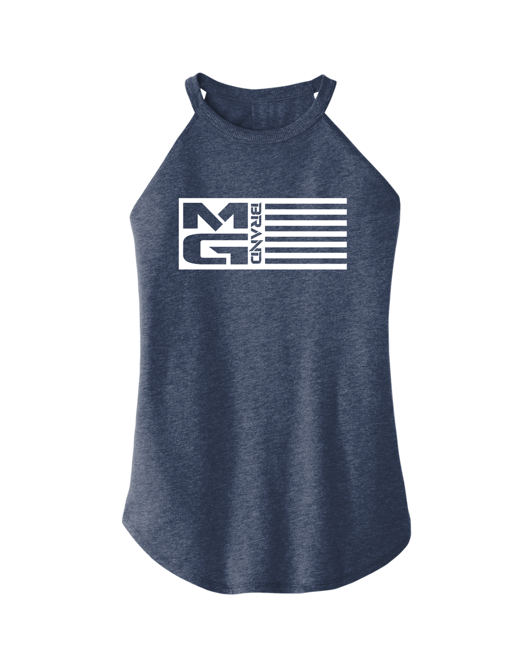 WOMENS MG FLAG ROCKER TANK NAVY - [madgearbrand]