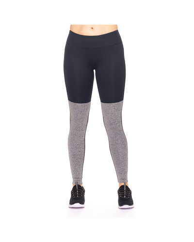 HEATHER BLOCKED LEGGINGS BLACK - [madgearbrand]