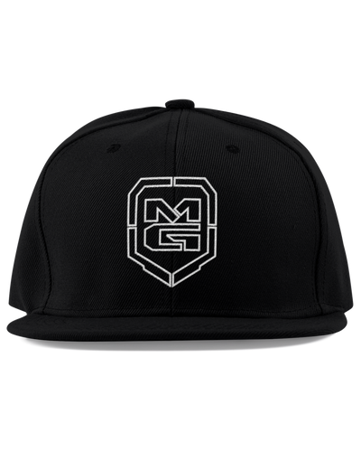 GHOST SHIELD SNAPBACK BLACK/WHITE - [madgearbrand]