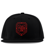 Load image into Gallery viewer, GHOST SHIELD SNAPBACK BLACK/RED - [madgearbrand]
