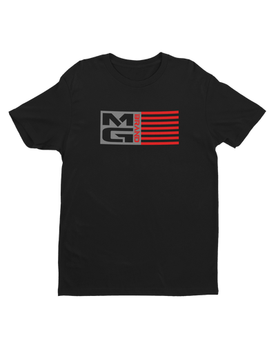 MG FLAG T-SHIRT BLACK - [madgearbrand]