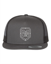 Load image into Gallery viewer, GHOST SHIELD TRUCKER SNAPBACK CHARCOAL - [madgearbrand]
