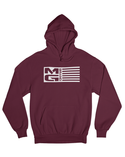 MG FLAG HOODIE MAROON - [madgearbrand]