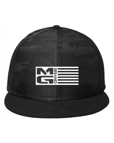 MG FLAG CAMO SNAPBACK BLACK - [madgearbrand]