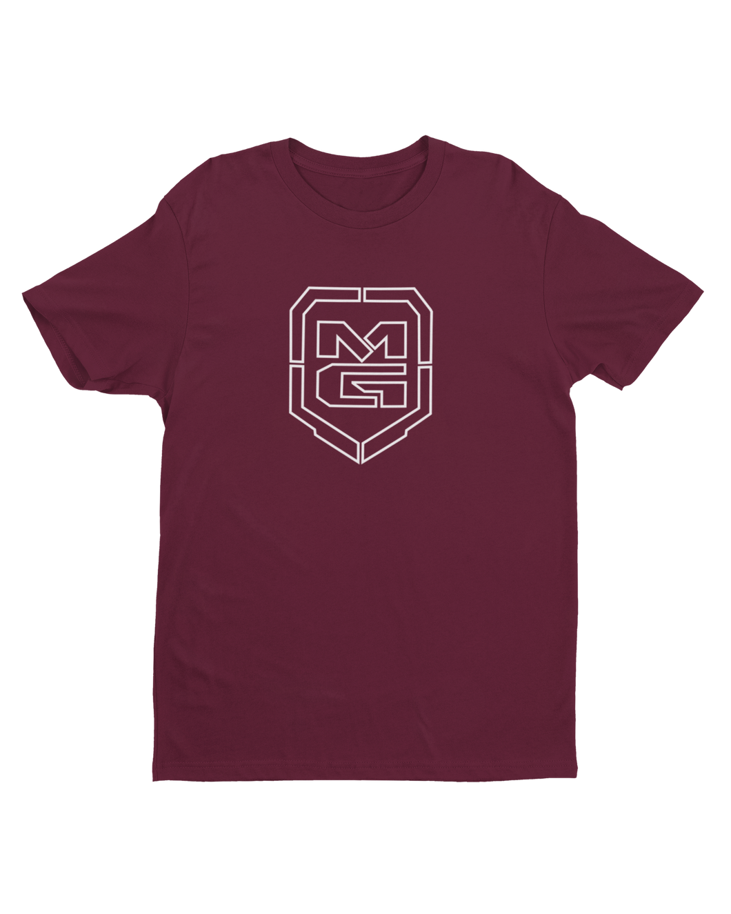 GHOST SHIELD T-SHIRT MAROON - [madgearbrand]