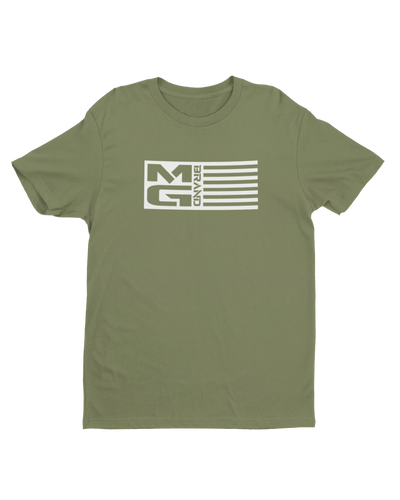 MG FLAG T-SHIRT OLIVE - [madgearbrand]