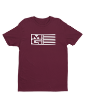 Load image into Gallery viewer, MG FLAG T-SHIRT MAROON - [madgearbrand]
