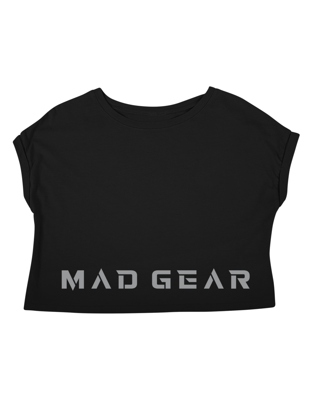 ALPHA CROP TEE BLACK/GREY - [madgearbrand]