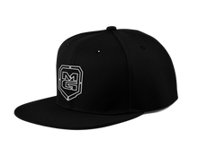 Load image into Gallery viewer, GHOST SHIELD SNAPBACK BLACK/WHITE - [madgearbrand]
