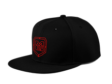 Load image into Gallery viewer, GHOST SHIELD SNAPBACK BLACK/RED - [madgearbrand]
